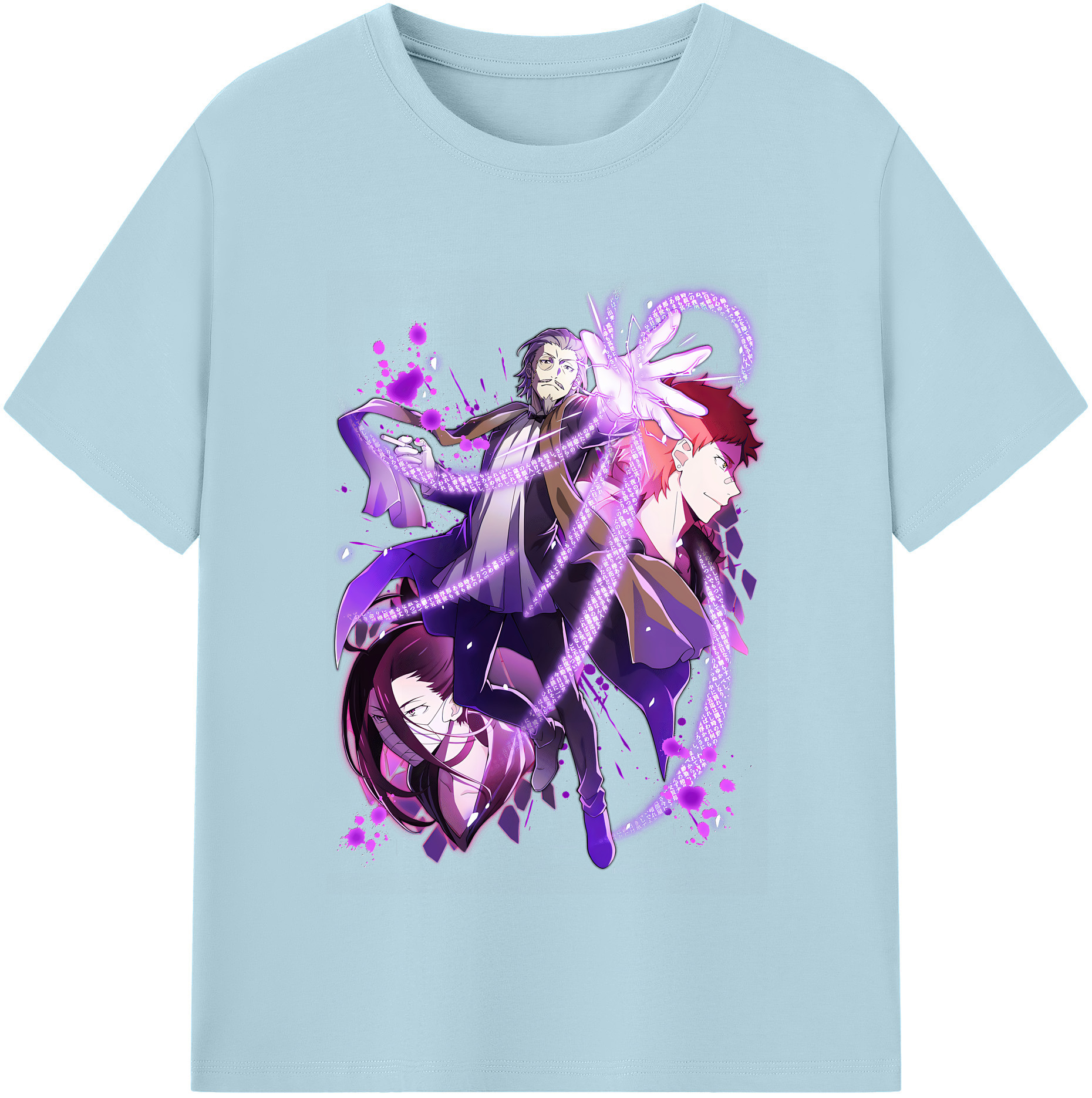（画像用） 文豪ストレイドッグス Bungo Stray Dogs 綿100％半袖Tシャツ（フロントプリント）